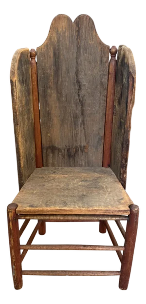 19th Century Primitive “Make-Do” Fireside Wing Chair