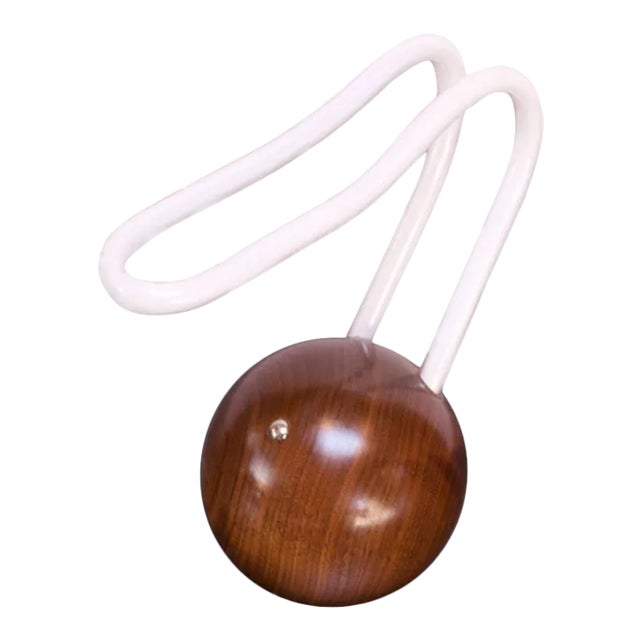 Contemporary Studio Craft Walnut and Neon Touch "BuraBura - Otto" Lamp For Sale