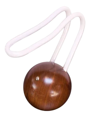 Contemporary Studio Craft Walnut and Neon Touch "BuraBura - Otto" Lamp