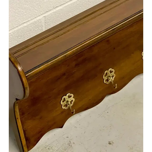Early 20th Century Antique Irish Mahogany & Brass Hanging Coat /Plate Rack or Kitchen Rack For Sale - Image 11 of 13