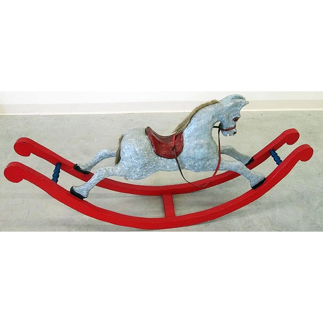 American Antique Rocking Hobby Horse For Sale - Image 3 of 3