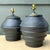 Vintage Greek Painted Terracotta Lamps - A Pair For Sale - Image 4 of 12