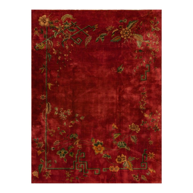 1920s Chinese Art Deco Carpet ( 8'10" x 11'7" - 270 x 353 cm) For Sale