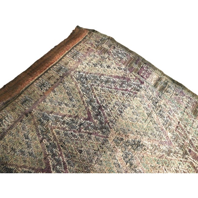 1980s Vintage Hand Knotted Moroccan Rug. 6'3"x 9'5" For Sale - Image 5 of 16