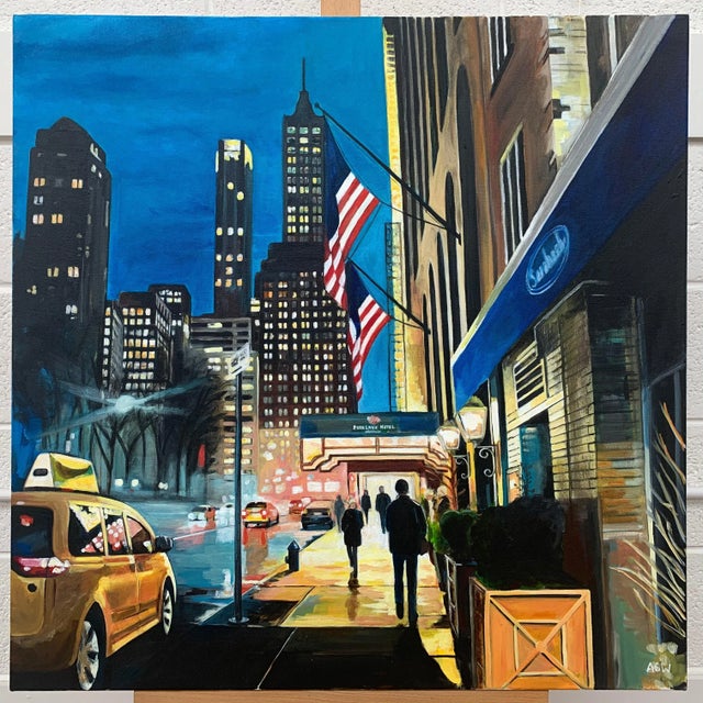 2020s Park Lane Hotel Central Park New York City by British Contemporary Artist For Sale - Image 5 of 7