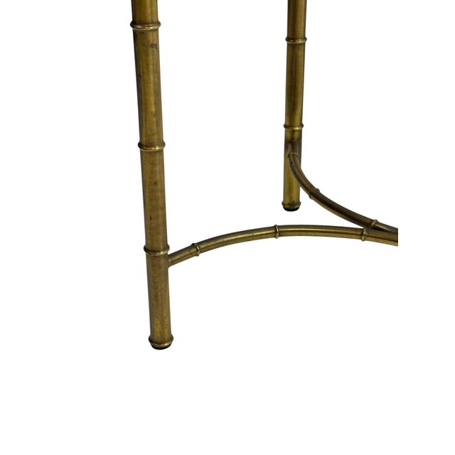 Hollywood Regency Mid 20th Century Brass Hollywood Regency Faux Bamboo Tray Table For Sale - Image 3 of 14