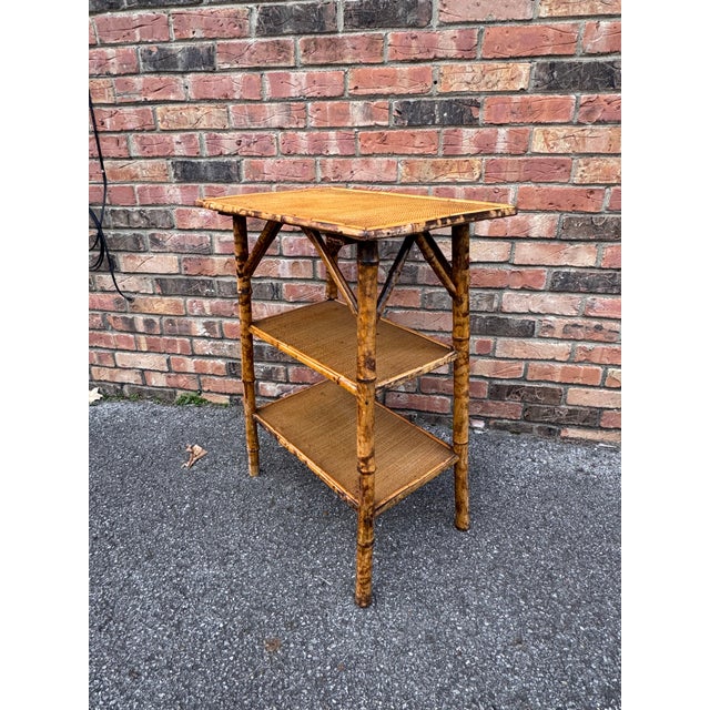19th Century English Bamboo Side Table For Sale - Image 9 of 10
