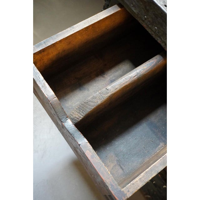 Brown Industrial Wooden Sideboard, 1900s For Sale - Image 8 of 18