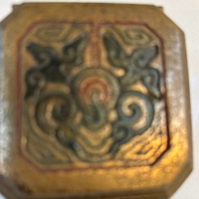 Art Deco Tiffany Studio Chinese Pattern Inkwell For Sale - Image 3 of 4