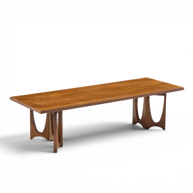 Broyhill Brasilia Mid Century Walnut Coffee Table For Sale In Chicago - Image 6 of 9