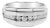10K White Gold Diamond Wedding Band with Satin Finish, Size 9 For Sale