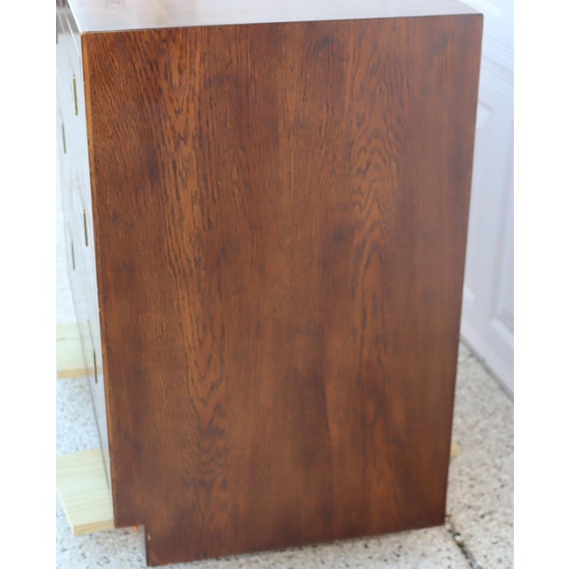 Mid-Century Modern 1970s Henredon Small Three Drawer Campaign Style Dresser For Sale - Image 3 of 12