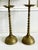 Pair of Antique Korean Brass Candlesticks with Reflector Shields For Sale - Image 9 of 13