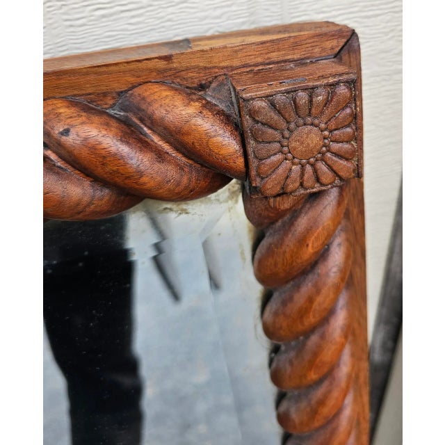Antique Barley Twist Mirror For Sale - Image 4 of 6