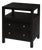 Nora 21 in. W Rectangular Wood 2 Drawer Nightstand with Open Shelf, Antique Coffee For Sale