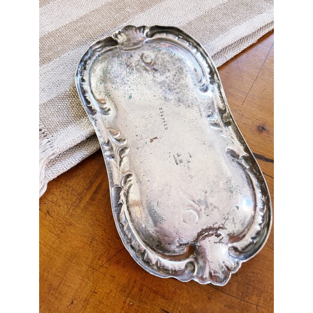 1900 - 1909 Antique Christofle Silver Tip Tray From CGT French Line Ocean Liner For Sale - Image 5 of 5