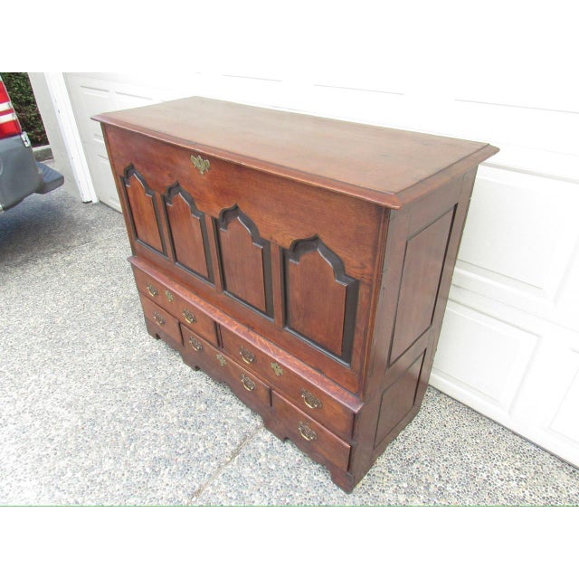 Antique English Oak Mule Chest For Sale - Image 15 of 18