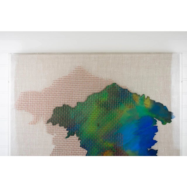 1987 Perry Ingli Abstract Mixed-Media Paintings "Early Spring" & "Summer to Autumn" – a Pair For Sale - Image 4 of 13