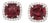 4.5cts Garnet Stud Earrings With Natural Diamond Halo: Solid 14k White Gold, 8mm For Sale