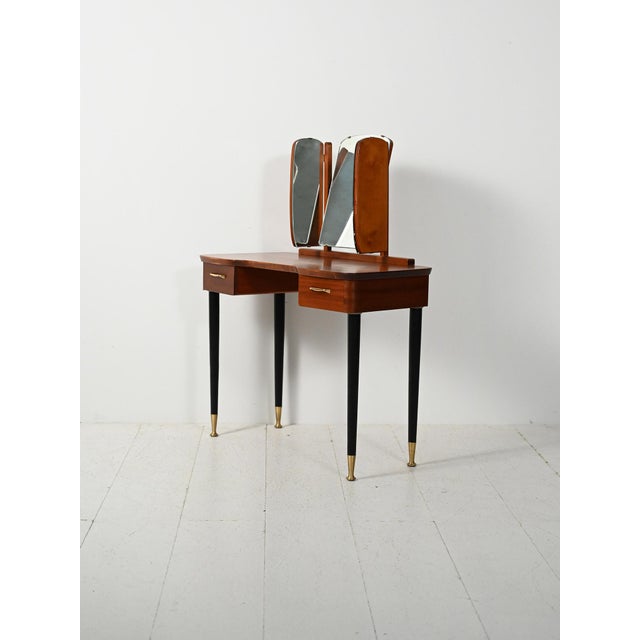 Scandinavian Dressing Table with Trilobate Mirror, 1950s-1960s For Sale - Image 4 of 9