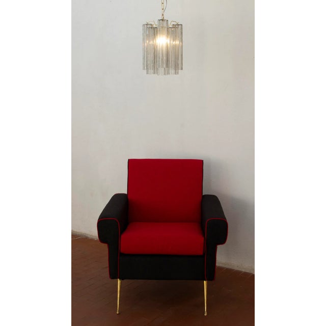Gold Tronchi Suspension Light in Murano Glass, Italy For Sale - Image 8 of 12
