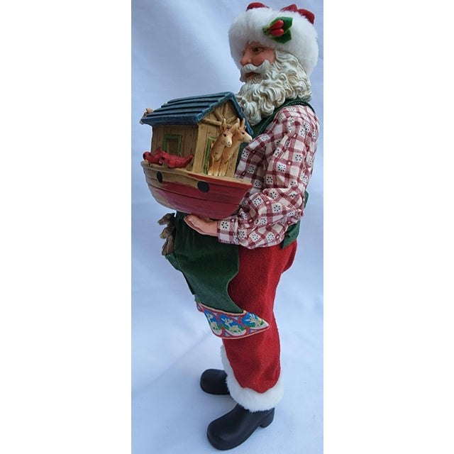 Figurative Santa Claus Vintage Fabric Mâché Noah's Ark For Sale - Image 3 of 5