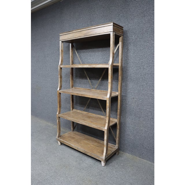 Early 21st Century Country French Style Oak Open Shelf For Sale - Image 5 of 11