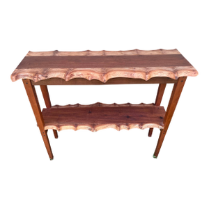 Handcrafted Outdoor Console Made of Rare Wood