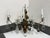 Design Plus Gallery presents a Vintage Hollywood Regency Crystal Prism Five-Light Wall Sconce. This ornate electric...