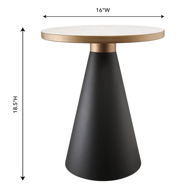 Richard Marble Side Table For Sale - Image 4 of 6