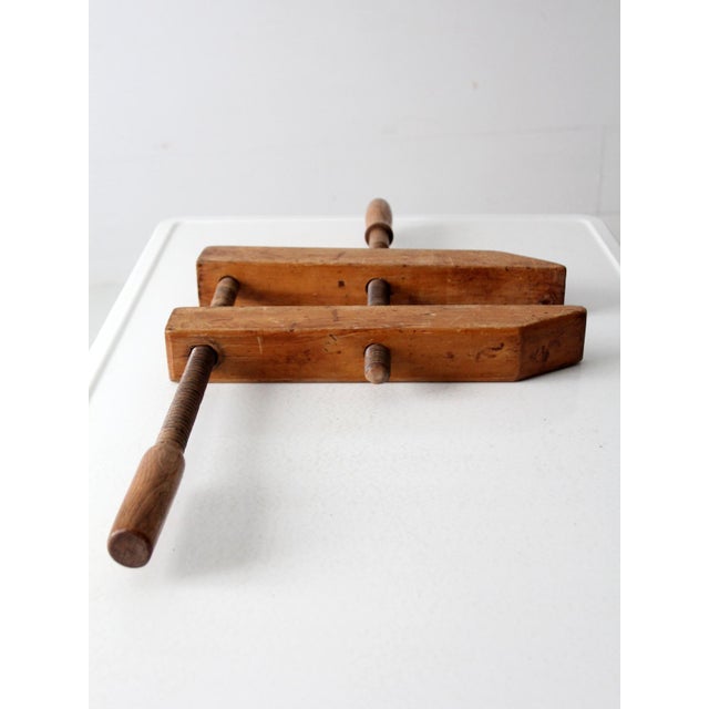 Wood Antique Wood Hand Screw Clamp For Sale - Image 7 of 8