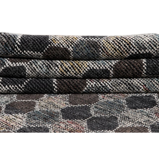 Contemporary Soumak Style Wool Rug With Allover Pattern in Earthy Tones For Sale In New York - Image 6 of 8