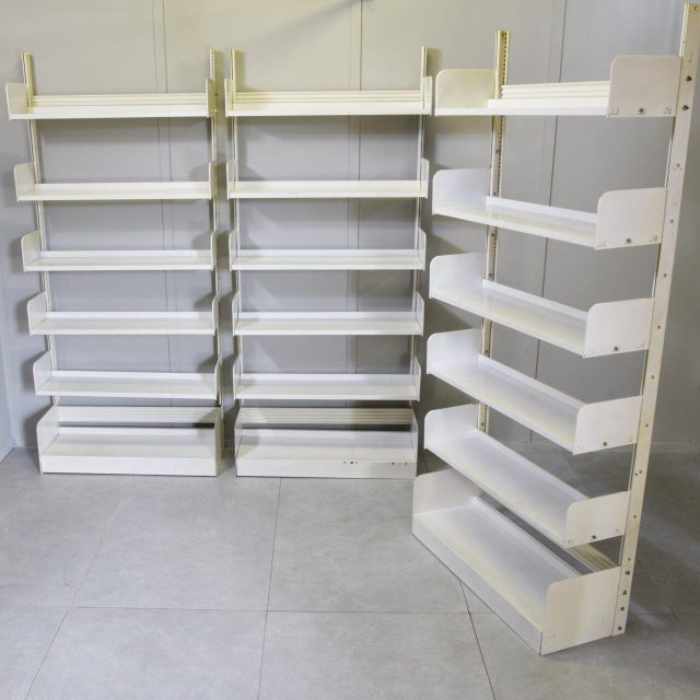 Industrial Shelving Units in White Lacquered Metal from Lips Vago, 1970s, Set of 3 For Sale - Image 12 of 17