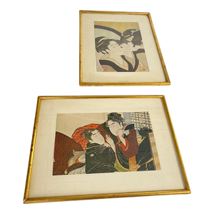 Japanese Artist, Figurative Scenes, 20th Century, Prints, Framed, Set of 2