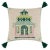 Chinoiserie Pagoda Pink & Green Tassels Wool Hook Pillow For Sale In San Diego - Image 6 of 6