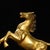 Large Vintage Gilt Brass Galloping Horse Sculpture - Feng Shui "Success" Statue on Base For Sale In Los Angeles - Image 6 of 9