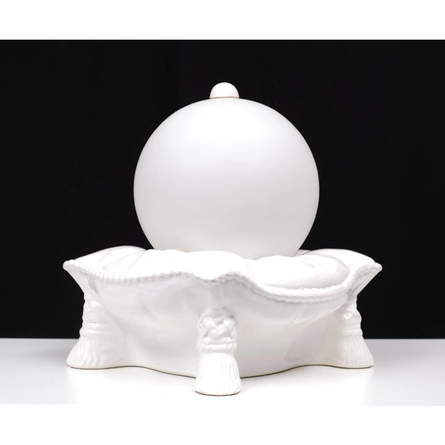 1970s Ceramic Cushions Globe Table Lamp attributed to Tommaso Barbi, Italy, 1975 For Sale - Image 5 of 11
