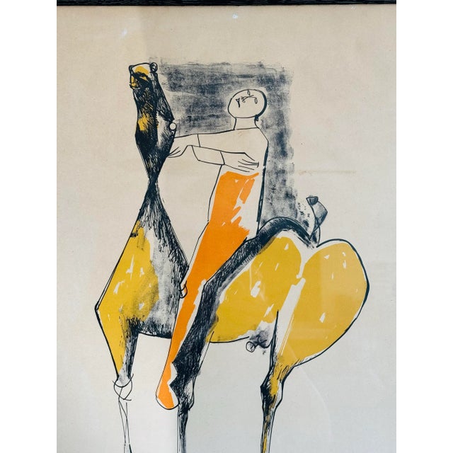 Rider and Horse Lithograph by Marino Marini, 1952 | Chairish