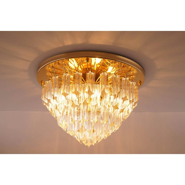 Mid-Century Flush Mount with Murano Glass from Venini For Sale - Image 6 of 8