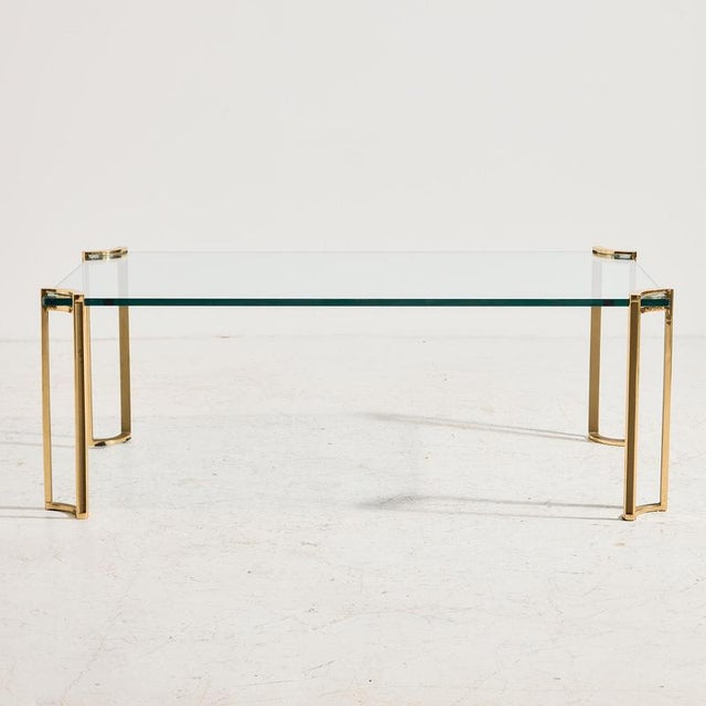 Vintage Brass and Glass Coffee Table, 1970s For Sale - Image 10 of 10