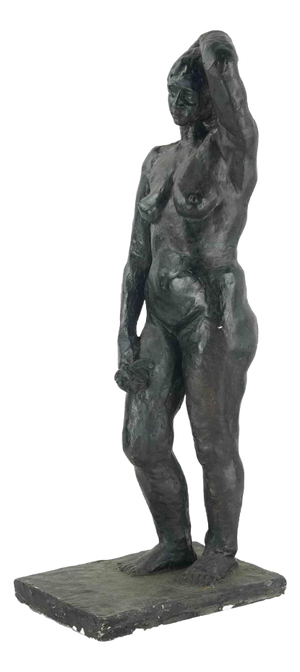 Anton Russev, Nude of Woman, 1960s, Chalk Sculpture