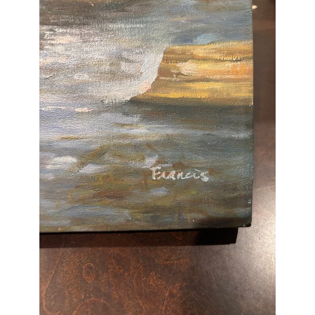 Vintage Signed “Francis” Duck Pond Painting on Artist Board – Original Waterfowl Art For Sale - Image 4 of 8