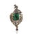 Handcrafted Peacock Motif Brooch Pendant With Multi Gems and Diamonds For Sale - Image 10 of 14