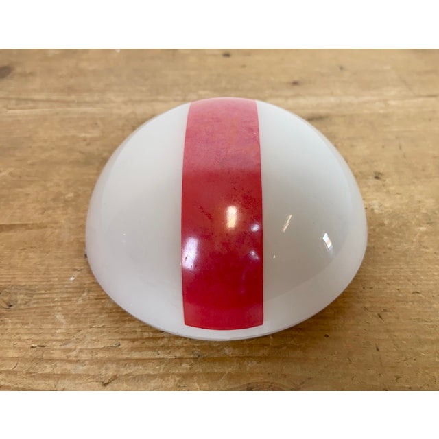 Mid-Century Modern Vintage Emergency Wall Light in Iron and Milk Glass, 1960s For Sale - Image 3 of 12