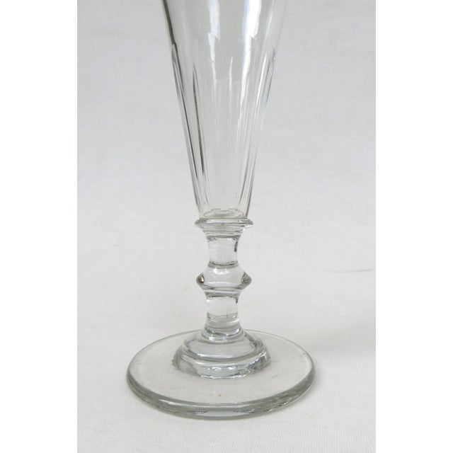 French Biedermeier Handblown Champagne Flutes, Set of 6 For Sale - Image 6 of 18