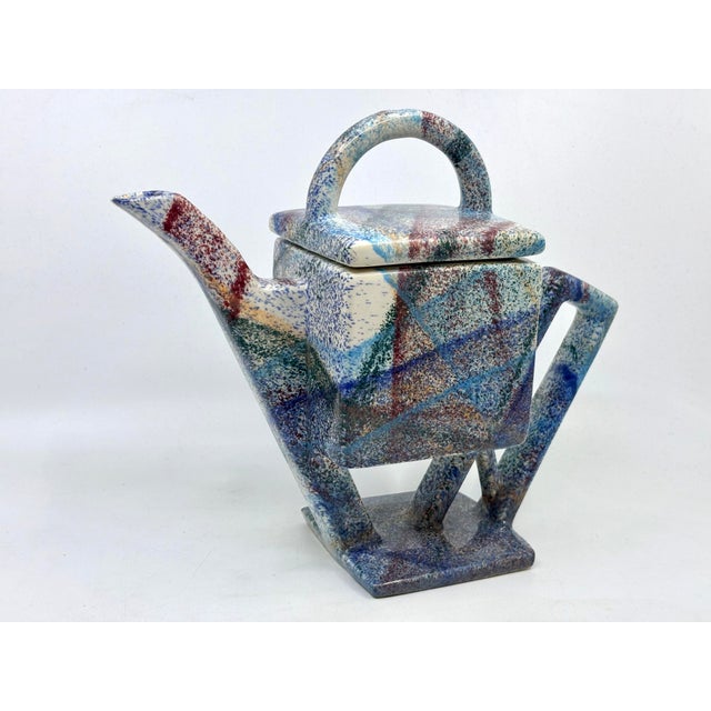 1990s postmodern tea pot by Charles Nalle Signed underside The teapot is more for decorative use as there is some wear...