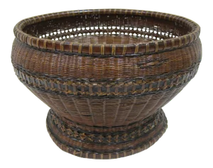 Antique Woven Basket Bowl