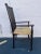Set of 8 Elegant Bespoke Ebonized Wood Dining Chairs: Tall Back Dessin Fournir Slat Back Black Hand Rubbed Ebonized Wood With Rush Seats. Set of 8 For Sale - Image 10 of 12