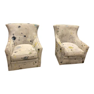 Custom Swivel Chairs - Set of 2 For Sale