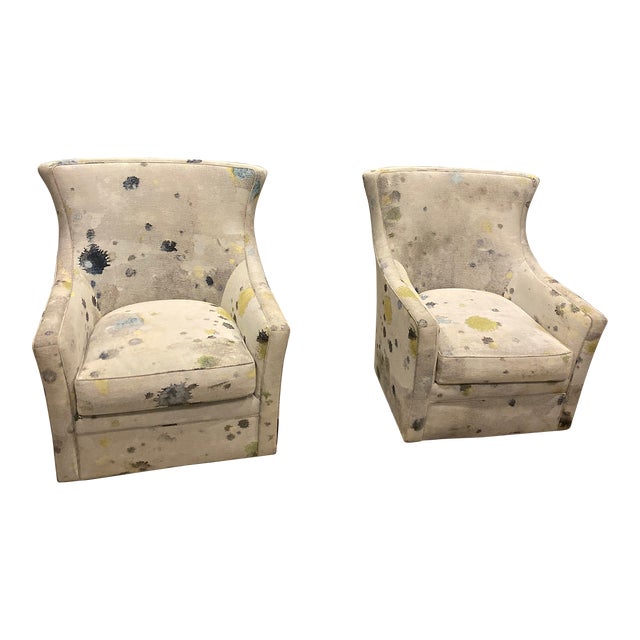 Custom Swivel Chairs - Set of 2 For Sale